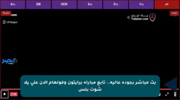 بث مباشر بجودة عالية.. تابع مباراة برايتون وفولهام الآن على يلا شوت بلس